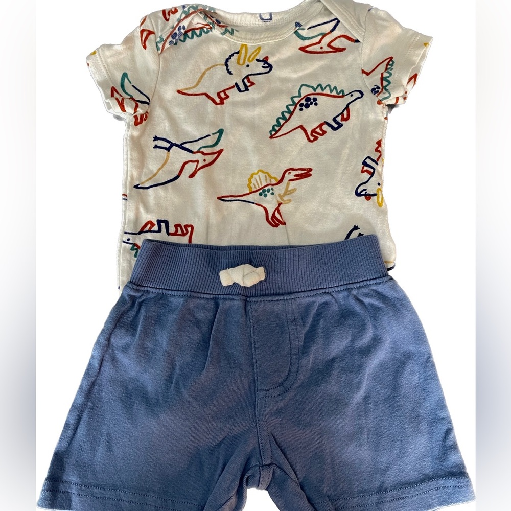 6 Month Carters Outfit Short Sleeve Onesie And Shorts